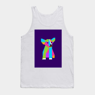 Cute Puppy Blue Bg Tank Top